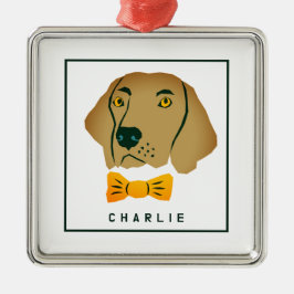 Dapper Golden Retriever Hund Custom Ornament Aus Metall
