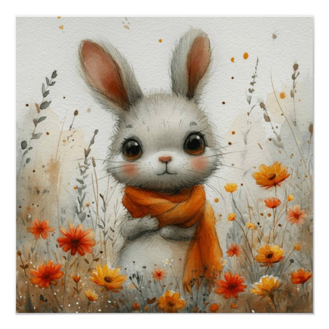 Dapper Hase: Ein bisschen wunderliches Kaninchen Poster (Vorderseite)