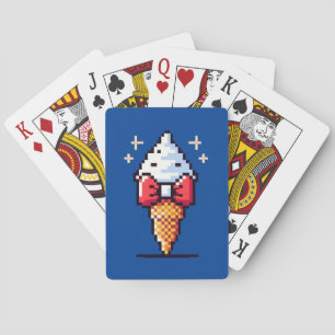 Dapper Ice Cream - Niedliches Pixel Art Dessert De Spielkarten