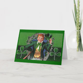 Dapper Leprechaun Vintag St. Patrick's Day Karte
