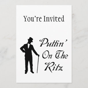 Dapper Man Puttin auf dem Ritz Einladung