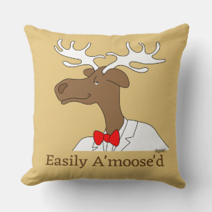Dapper Moose Whimsical Kissen