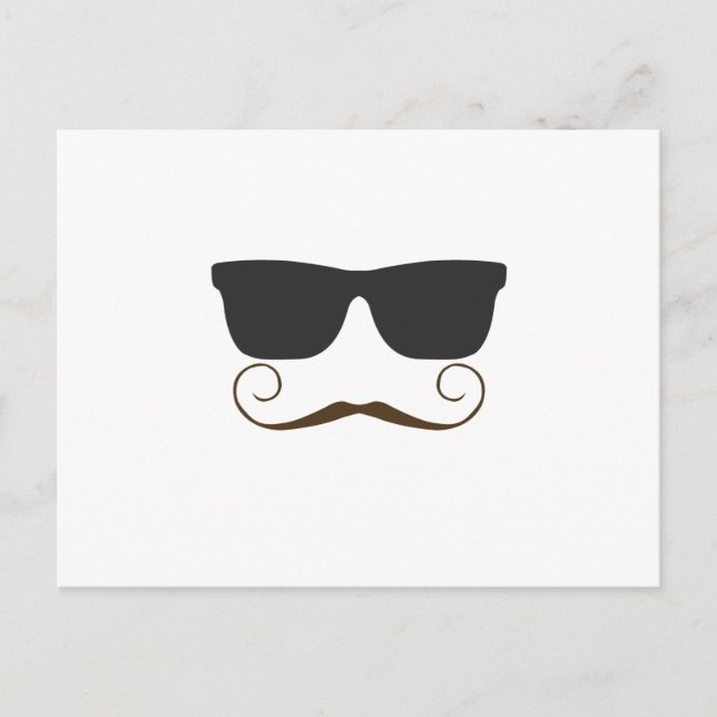 Dapper Mustache Postkarte (Vorderseite)