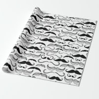 Dapper Mustaches Wrapping Paper
