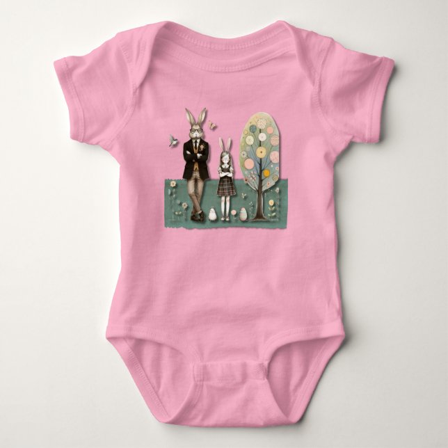 Dapper Oaster Baby Body Anzug Strampler (Vorderseite)