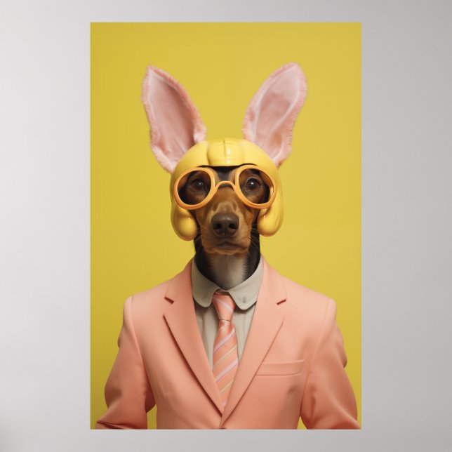 Dapper Oaster Bunny Dog Poster (Vorne)