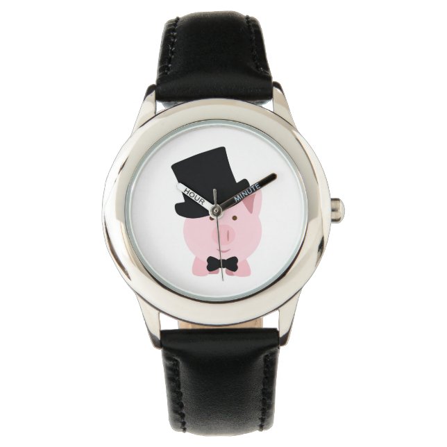 Dapper Pig Armbanduhr (Vorderseite)