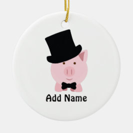Dapper Pig Keramikornament
