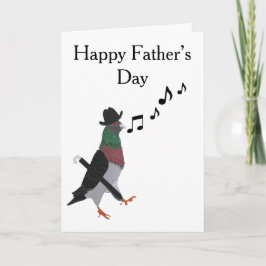 Dapper Pigeon Editable Vatertag Karte