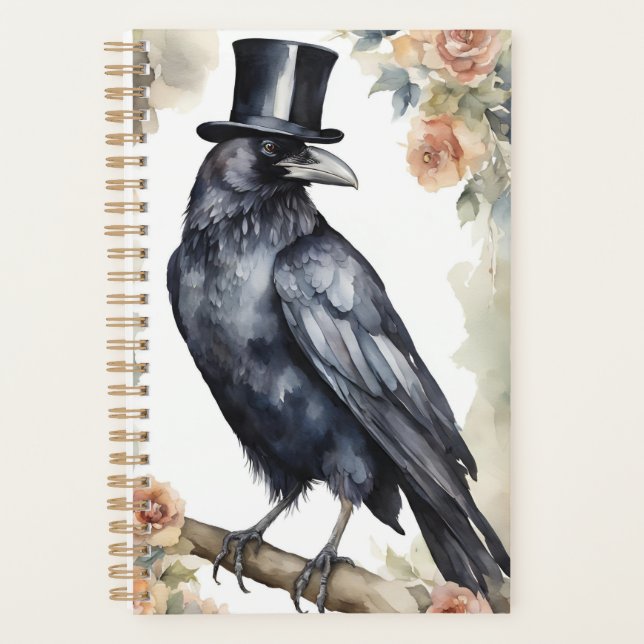 Dapper Raven in Bloom Planer (Vorderseite)