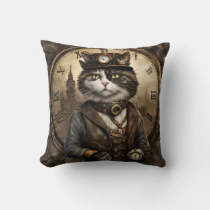 Dapper Steampunk Calico Cat Kissen