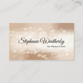 Dapplé Gold White Bokeh Stylist Carte de visite