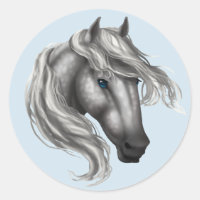 Dapple Gray Horse Head