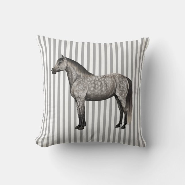 DAPPLE GRAY HORSE PILLOW KISSEN (Vorderseite)