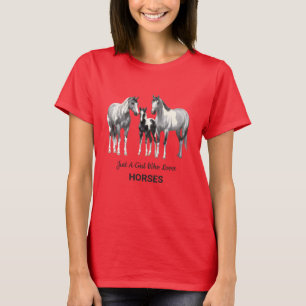 Dapple Gray Pinto Paint Quarter Pferde T-Shirt