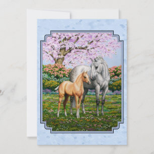 Dapple Gray Quarter Horse Mare Palomino Foal Einladung