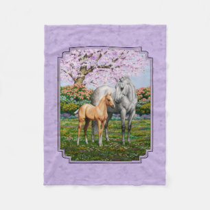 Dapple Gray Quarter Horse Mare Palomino Foal Fleecedecke