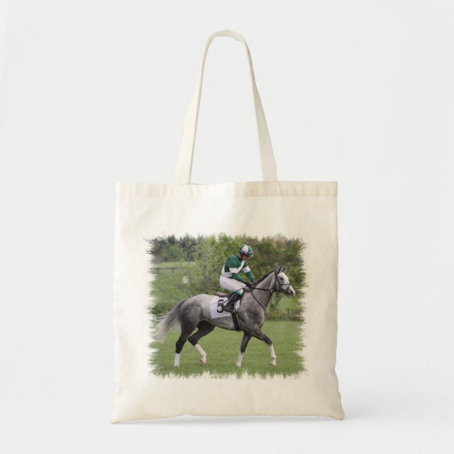 Dappled graue Rennen-Pferdekleine Taschen-Tasche Tragetasche (Vorne)