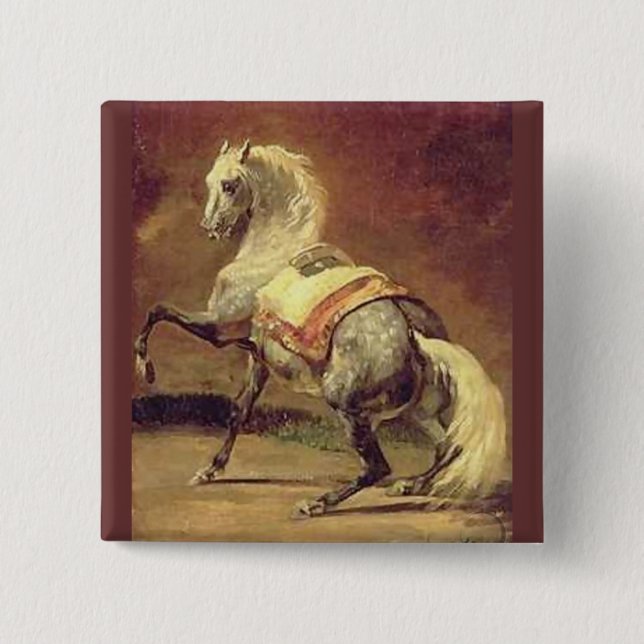 DAPPLED GRAY HORSE BUTTON (Vorderseite)