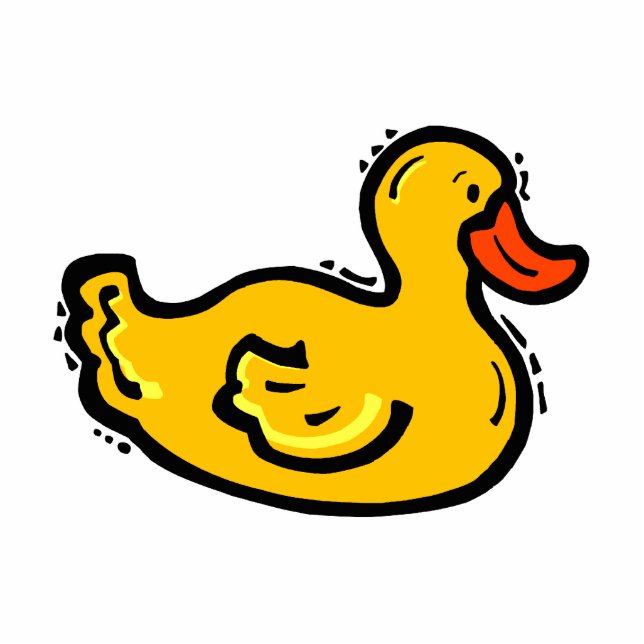 Dappy Ente Freistehende Fotoskulptur (Vorne)