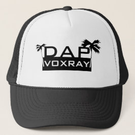 DapVoxray_Logo_Palms_Black_White Truckerkappe