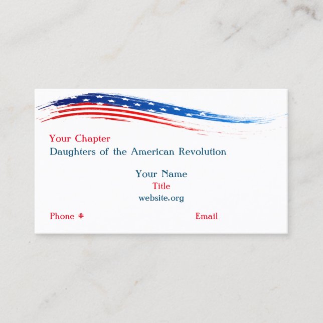 DAR Kapitel-Wort-Kunst Visitenkarte (Vorderseite)