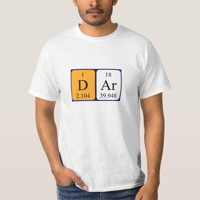 Dar Namen-Shirt periodischer Tabelle T-Shirt (Vorderseite)