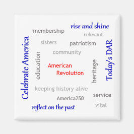 DAR Wort-Wolke Magnet