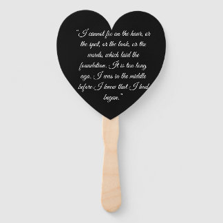 Darcy & Elizabeth silhouettes + quote Fächer