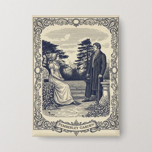 Darcy & Elizabeth Szene Button (Vorderseite)
