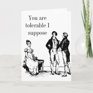 Darcy Valentine Card no2 - Stolz und Vorurteile Feiertagskarte