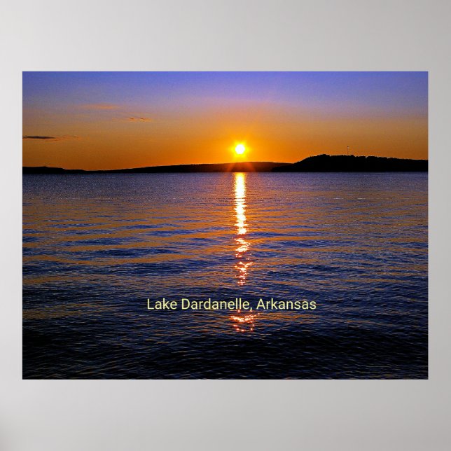 Dardanelle-See, Arkansas Sonnenuntergang Poster (Vorne)