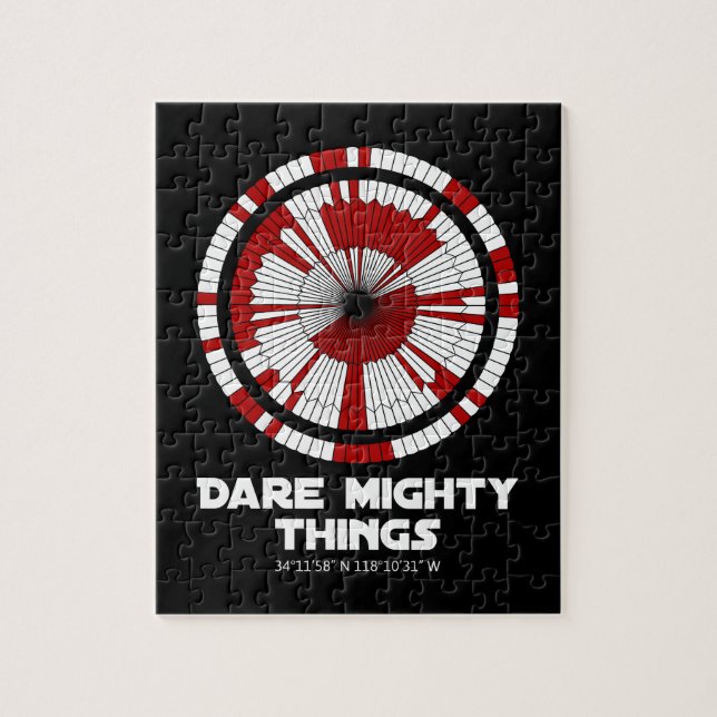 Dare Mighty Things Beharrlichkeit Mars Rover Landi (Vertikal)