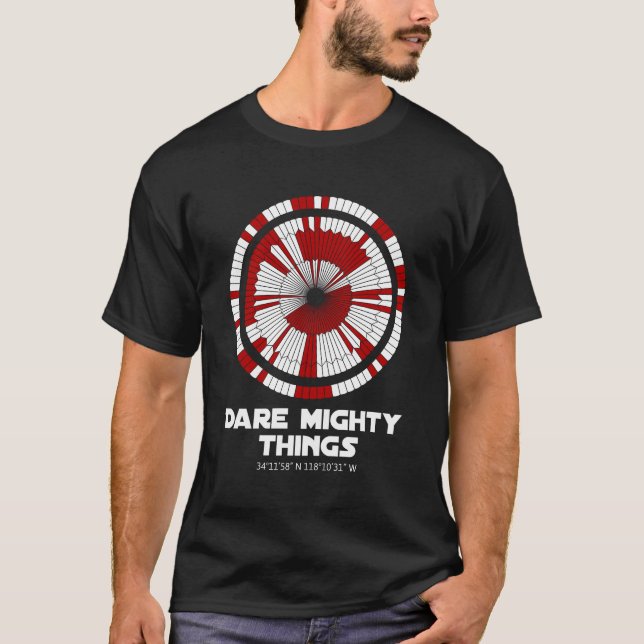 Dare Mighty Things Perseverance Mars Rover Landing T-Shirt (Vorderseite)