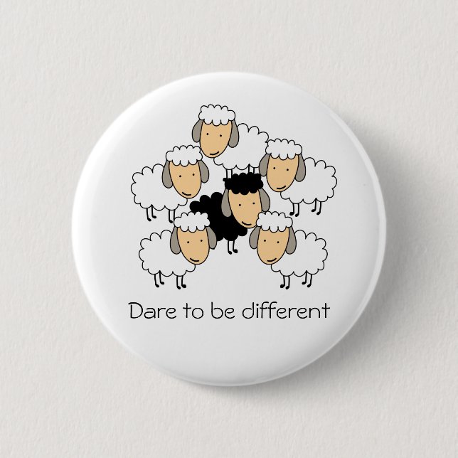 Dare to be Different Black Sheep Button (Vorderseite)