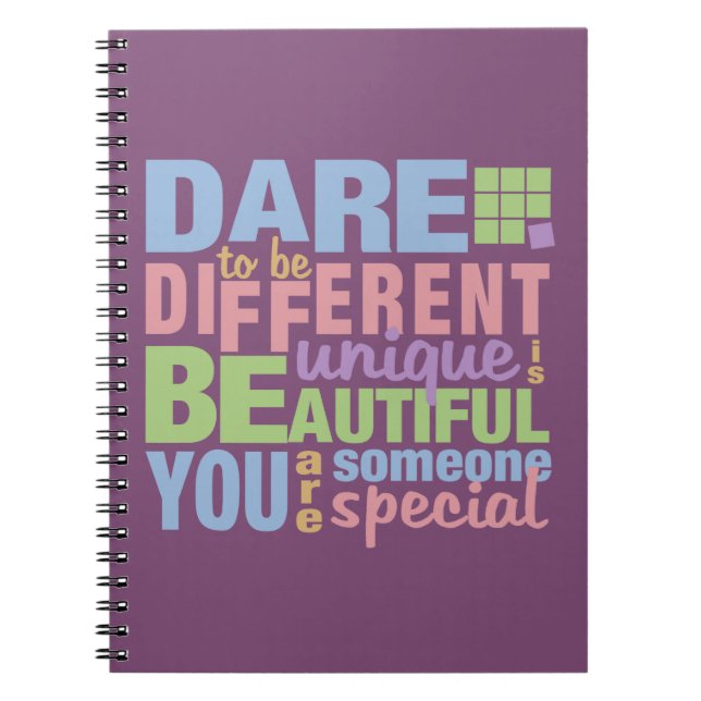 Dare to be Different custom notebook Notizblock (Vorderseite)