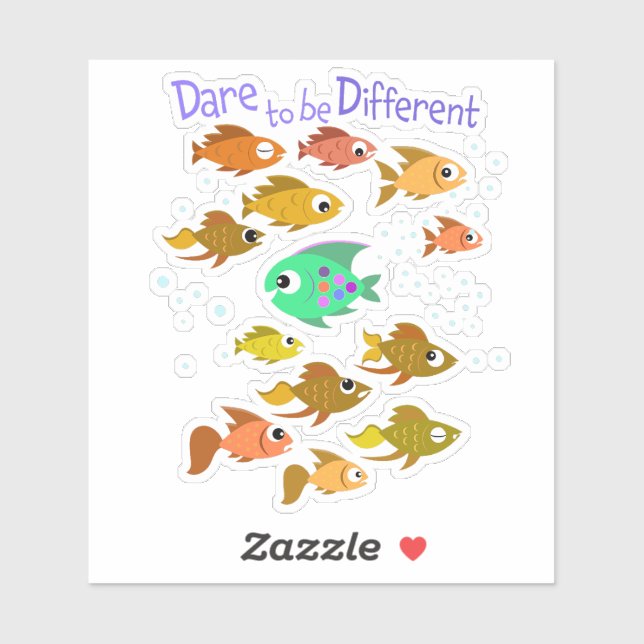 Dare to be Different Elementary Teacher Student Aufkleber (Blatt)