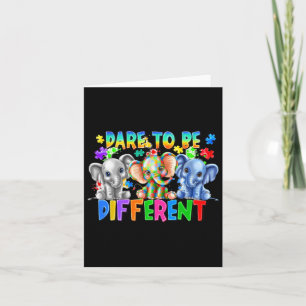 Dare to be Different Niedlich Elephant Autismus Aw Karte