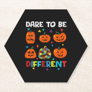 Dare to be Different Pumpkin Autismus Halloween Untersetzer