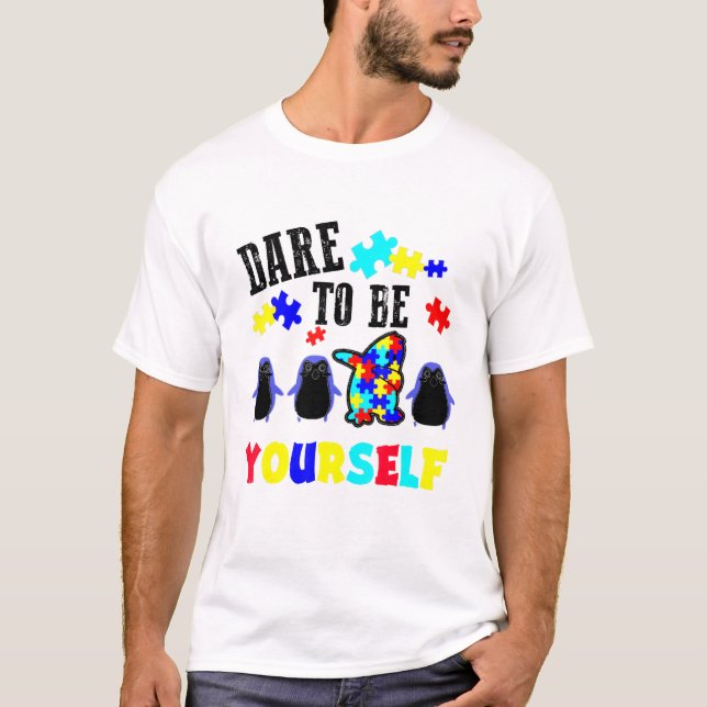 Dare To Be Yourself Tee Cute Lgbt Pride Awareness  (Vorderseite)
