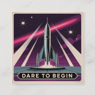Dare To Begin Quadratische Visitenkarte