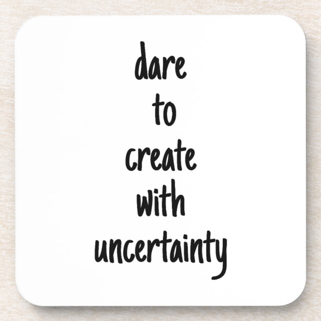 Dare to create Hard Plastic Untersetzer (Vorderseite)