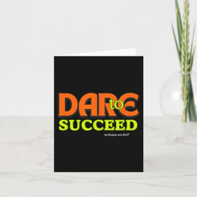 Dare to Success - Motivierend Angebotsinspirierung Karte (Vorderseite)