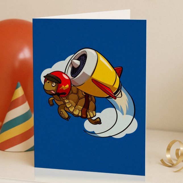 Daredevil Flying Tortoise mit Jet Pack-Cartoon (Von Creator hochgeladen)