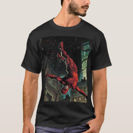 Daredevil Marvel Superhero Red Suit Night City T-Shirt