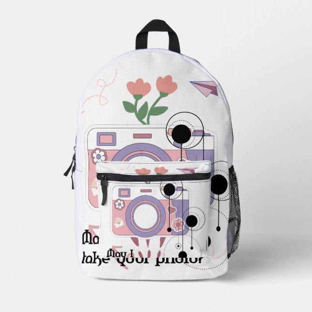 Darf ich dein Foto nehmen? Bedruckter Rucksack (Vorderseite)