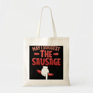 Darf ich Ihnen den Spaß-Wurst-Grillmeister BB vors Tragetasche