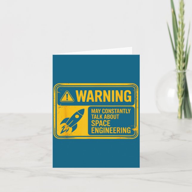 Darf ständig über Space Design sprechen Karte (Vorderseite)