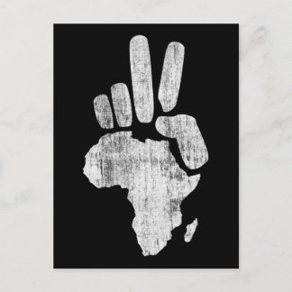 Darfur Africa Peace hand Postkarte