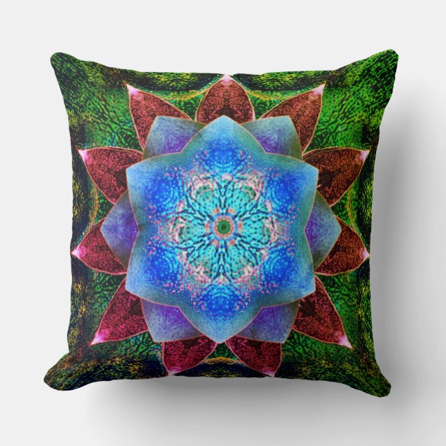 Dargestellte oder rustikale rötliche virtuelle Blu Kissen (Vorderseite)